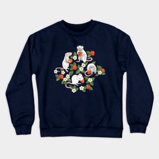 Sweet Rats with Strawberries Crewneck Sweatshirt